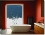 Fensterfolie wassertanz spritzendes Wasser als darstellungchwungvoller Sichtschutz