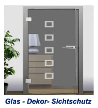 GLASTÜR - GLASDEKORFOLIE - SICHTSCHUTZFOLIE